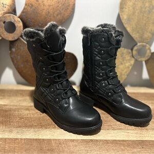 Aquatherm by Carlos Santana Canada Panuk Waterproof Black Boots 6 NWOT